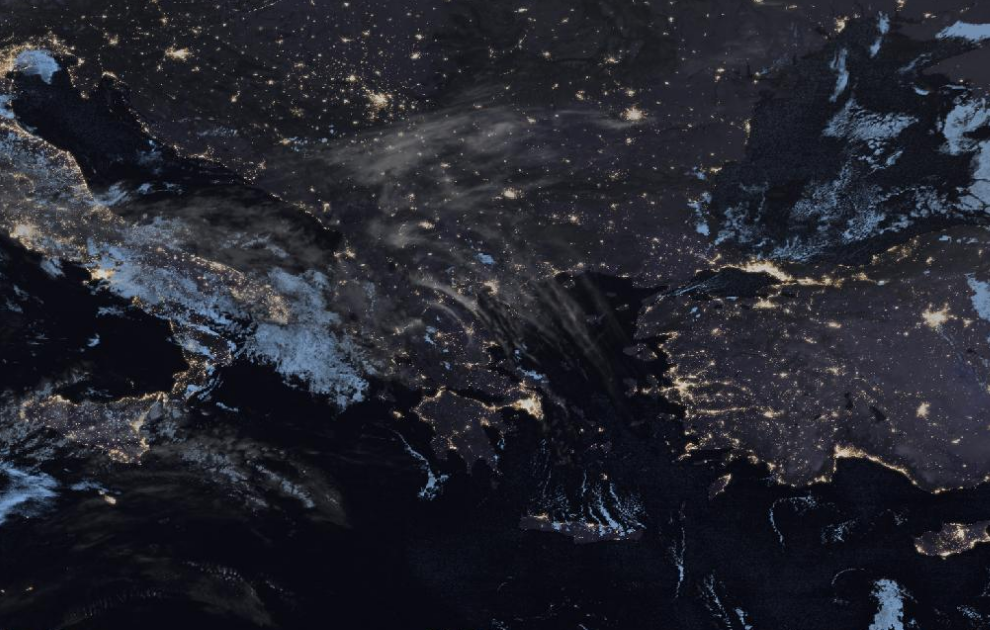 Τελευταία δορυφορική εικόνα νεφοκάλυψης