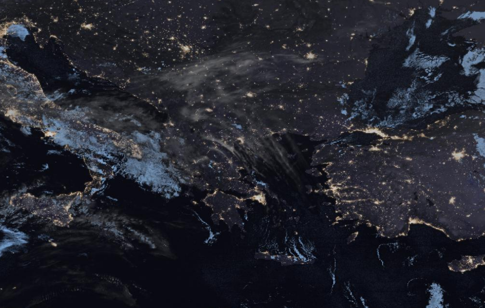 Τελευταία δορυφορική εικόνα νεφοκάλυψης