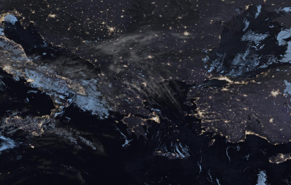 Τελευταία δορυφορική εικόνα νεφοκάλυψης