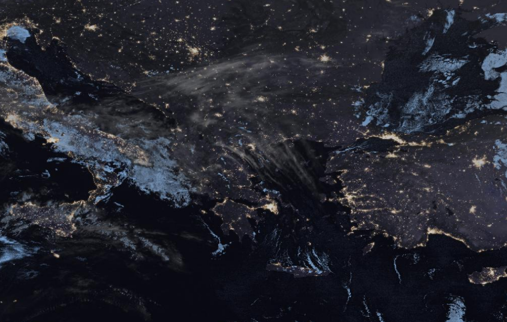 Τελευταία δορυφορική εικόνα νεφοκάλυψης