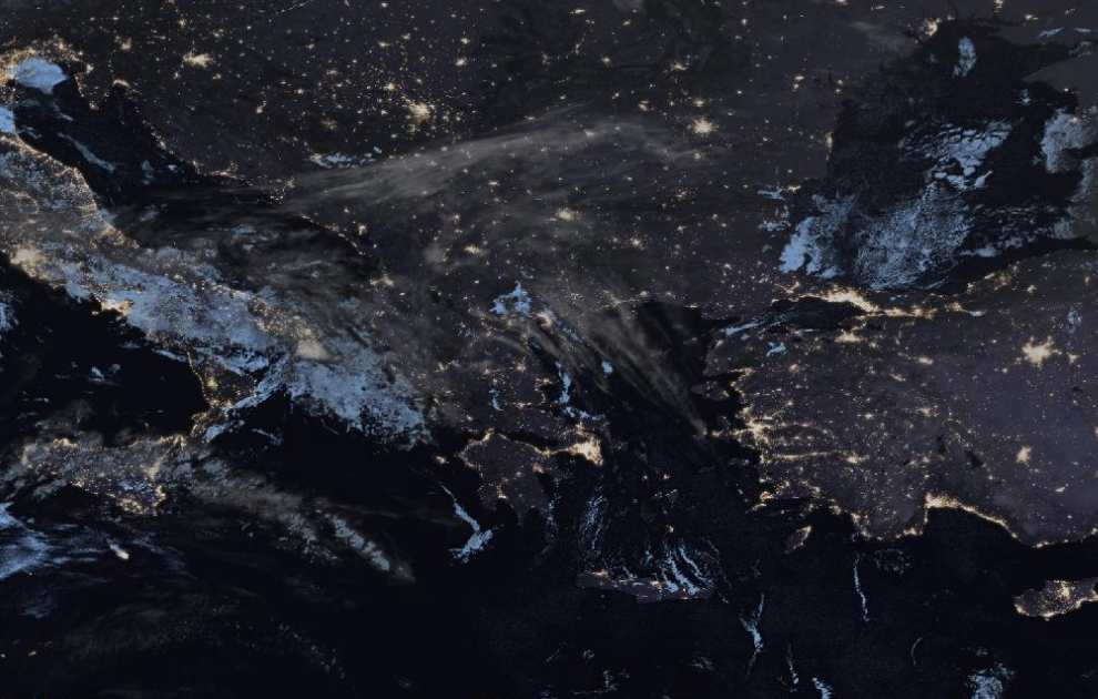 Τελευταία δορυφορική εικόνα νεφοκάλυψης