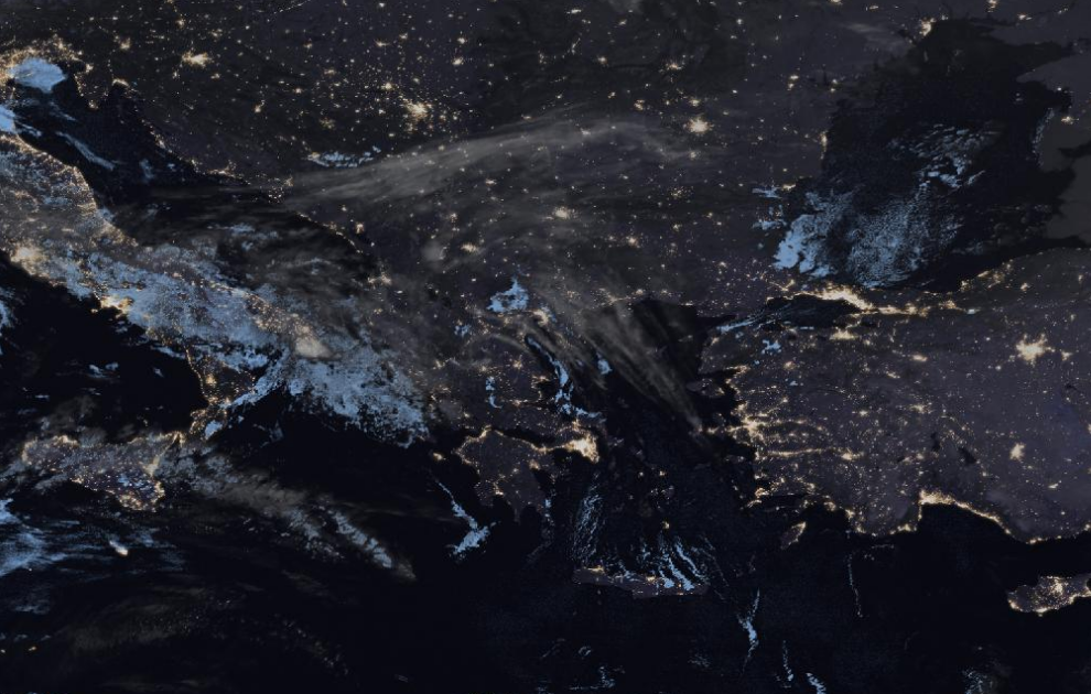 Τελευταία δορυφορική εικόνα νεφοκάλυψης