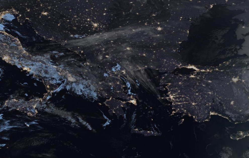 Τελευταία δορυφορική εικόνα νεφοκάλυψης