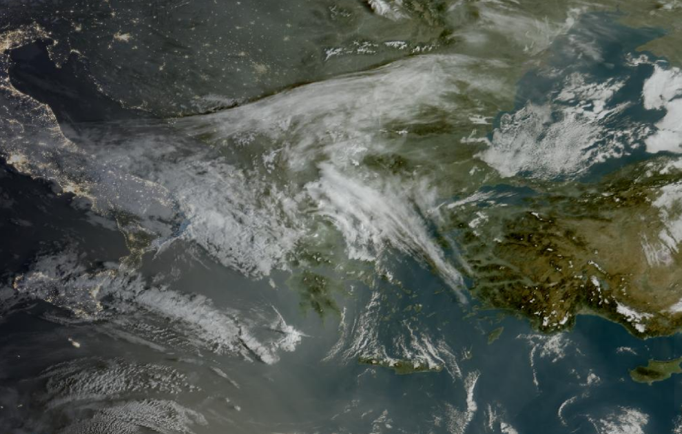 Τελευταία δορυφορική εικόνα νεφοκάλυψης