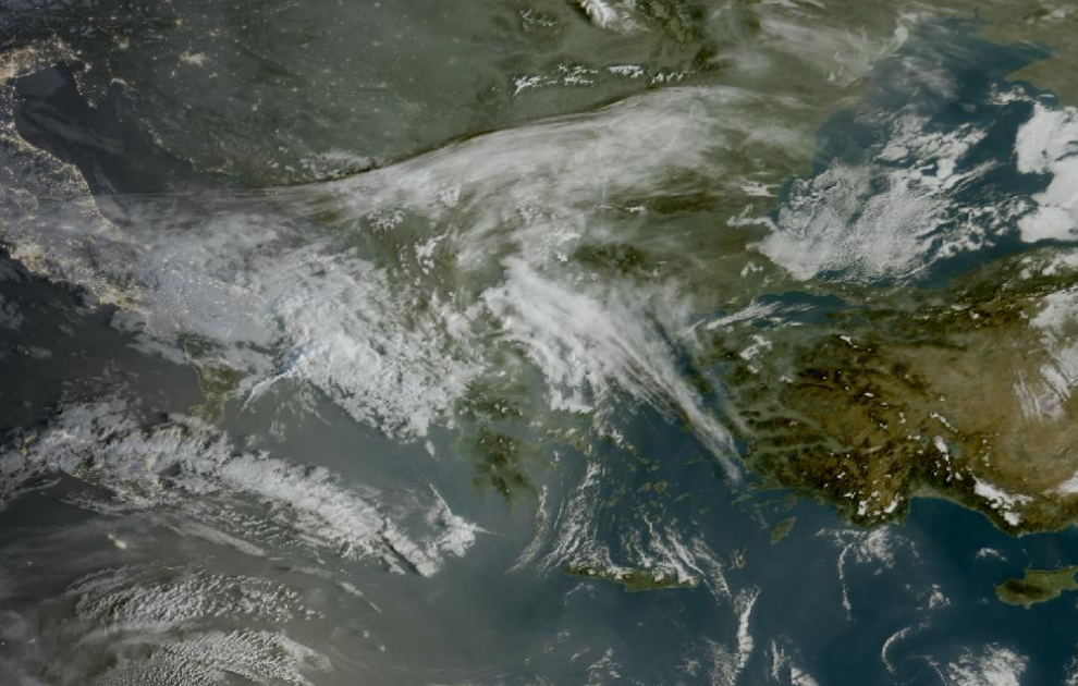 Τελευταία δορυφορική εικόνα νεφοκάλυψης