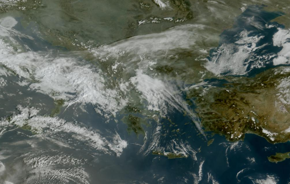 Τελευταία δορυφορική εικόνα νεφοκάλυψης