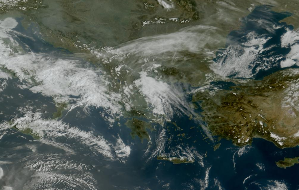 Τελευταία δορυφορική εικόνα νεφοκάλυψης