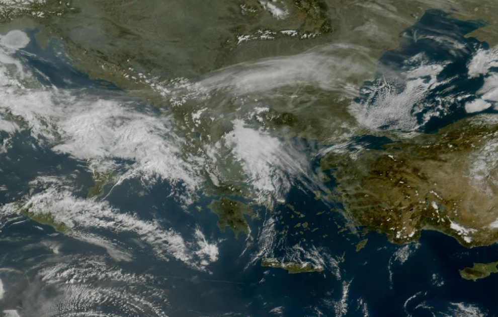 Τελευταία δορυφορική εικόνα νεφοκάλυψης