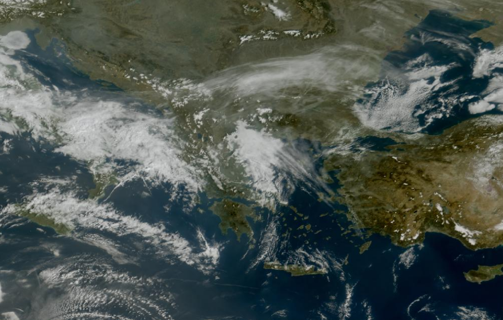 Τελευταία δορυφορική εικόνα νεφοκάλυψης