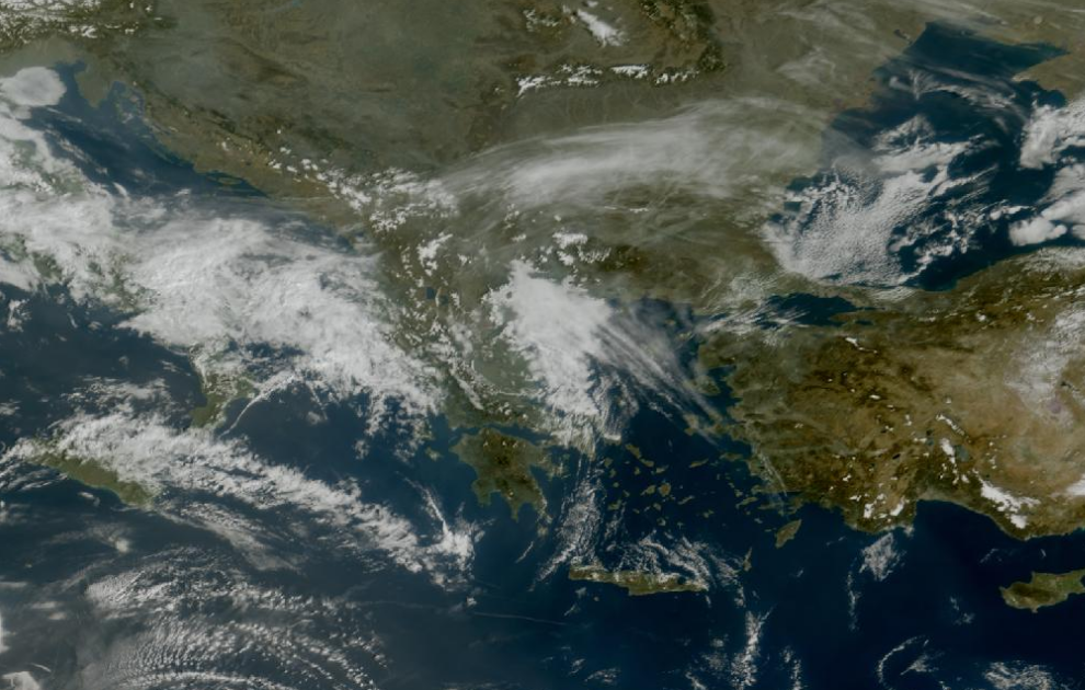 Τελευταία δορυφορική εικόνα νεφοκάλυψης