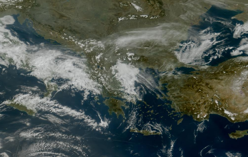 Τελευταία δορυφορική εικόνα νεφοκάλυψης