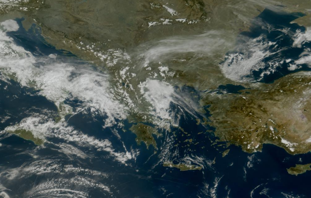 Τελευταία δορυφορική εικόνα νεφοκάλυψης