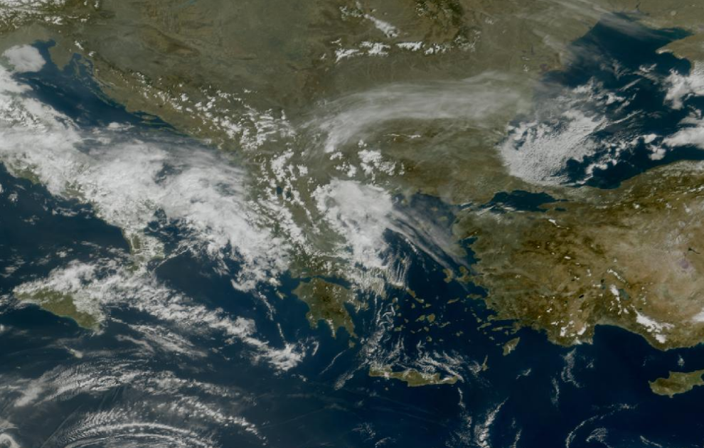 Τελευταία δορυφορική εικόνα νεφοκάλυψης