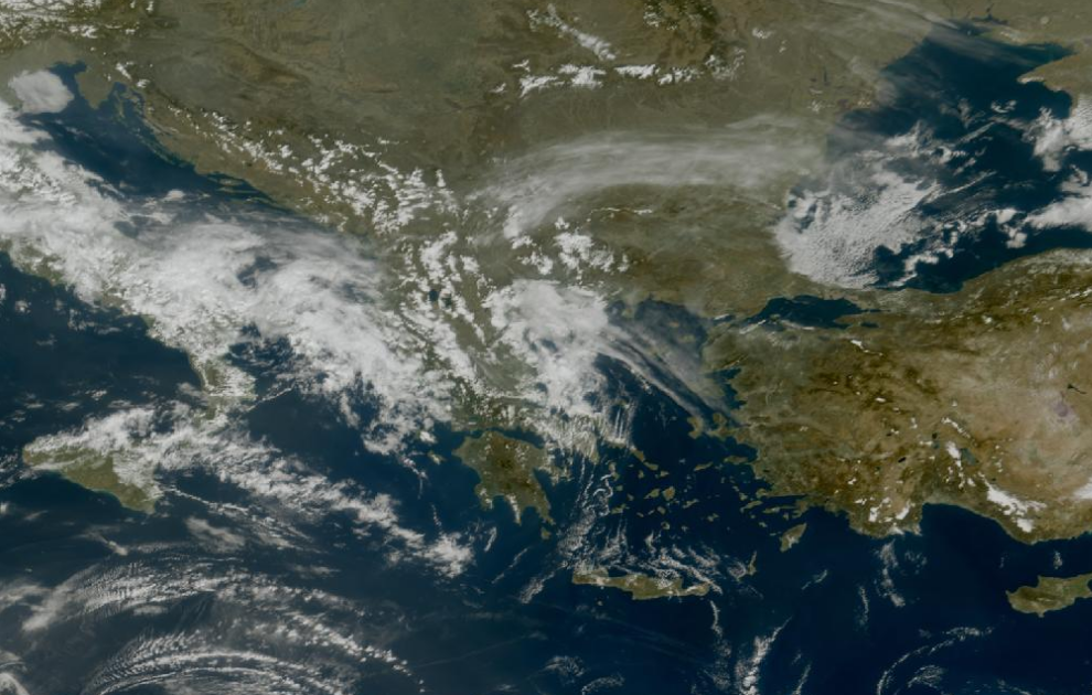 Τελευταία δορυφορική εικόνα νεφοκάλυψης