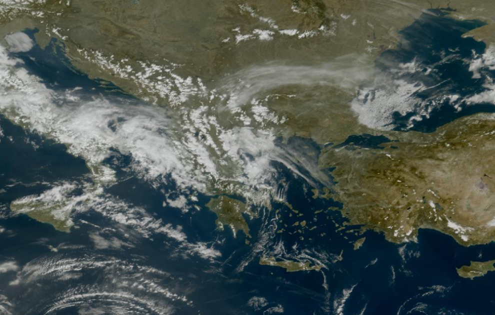 Τελευταία δορυφορική εικόνα νεφοκάλυψης