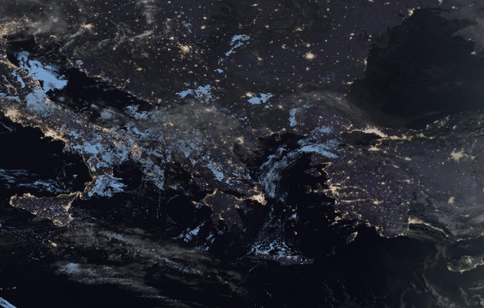 Τελευταία δορυφορική εικόνα νεφοκάλυψης