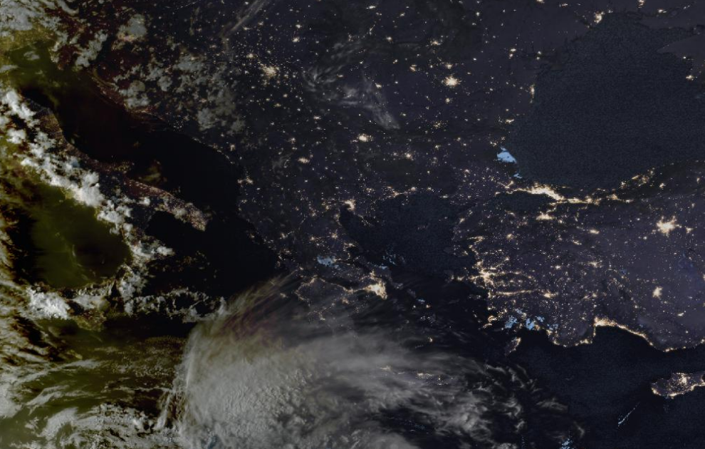 Τελευταία δορυφορική εικόνα νεφοκάλυψης