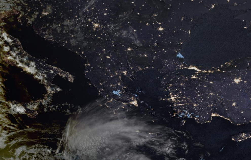 Τελευταία δορυφορική εικόνα νεφοκάλυψης