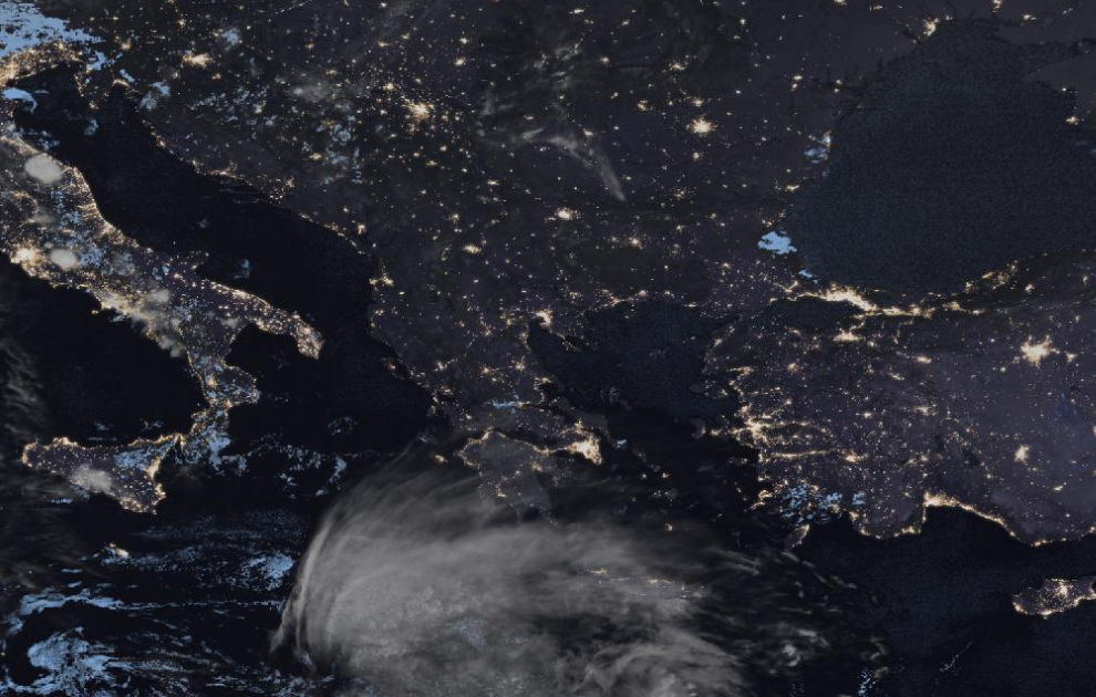 Τελευταία δορυφορική εικόνα νεφοκάλυψης