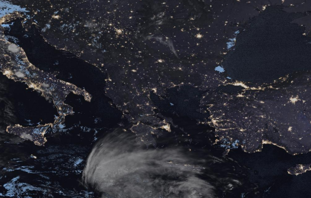 Τελευταία δορυφορική εικόνα νεφοκάλυψης