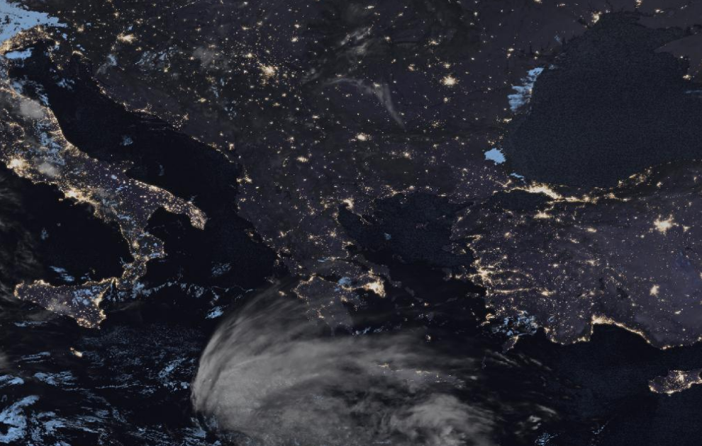 Τελευταία δορυφορική εικόνα νεφοκάλυψης