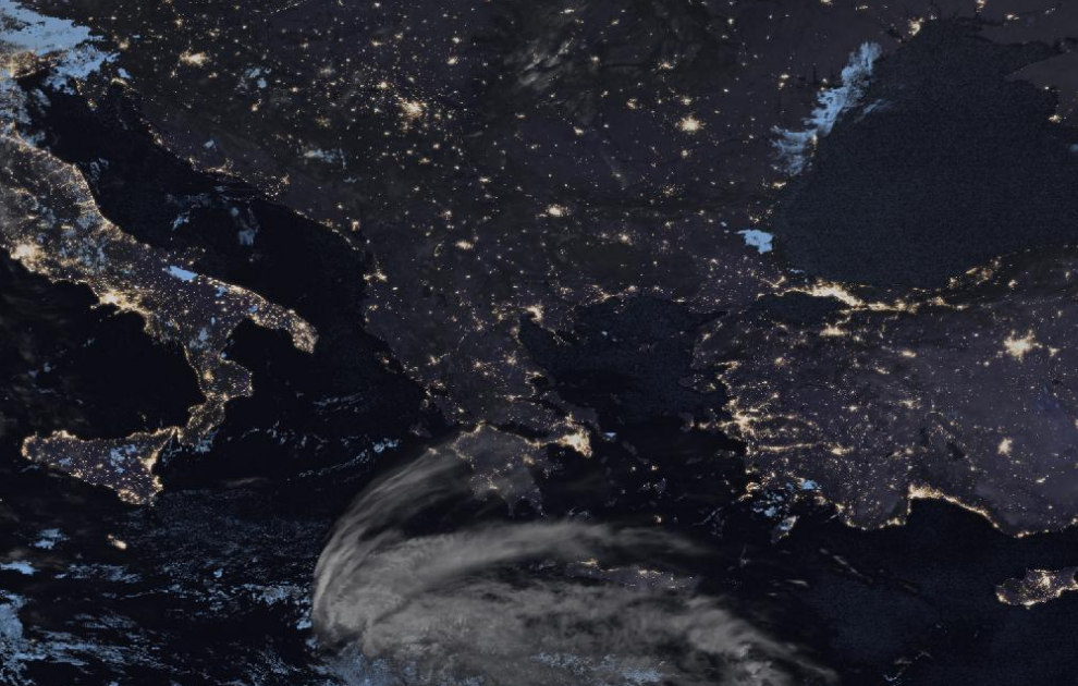 Τελευταία δορυφορική εικόνα νεφοκάλυψης