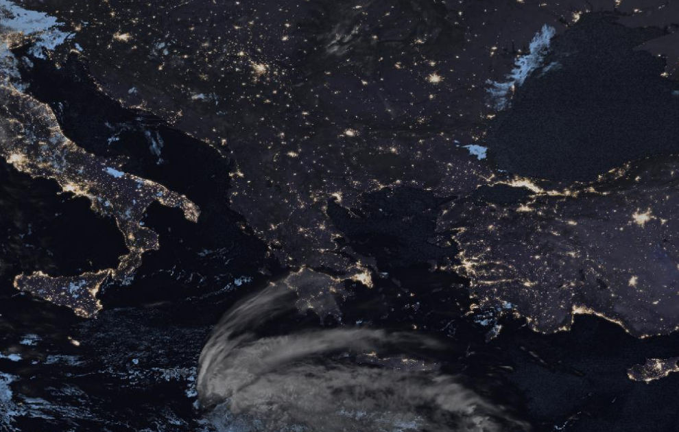 Τελευταία δορυφορική εικόνα νεφοκάλυψης