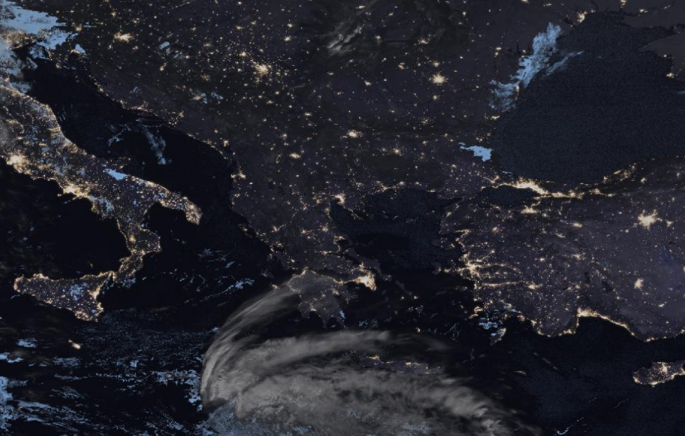 Τελευταία δορυφορική εικόνα νεφοκάλυψης