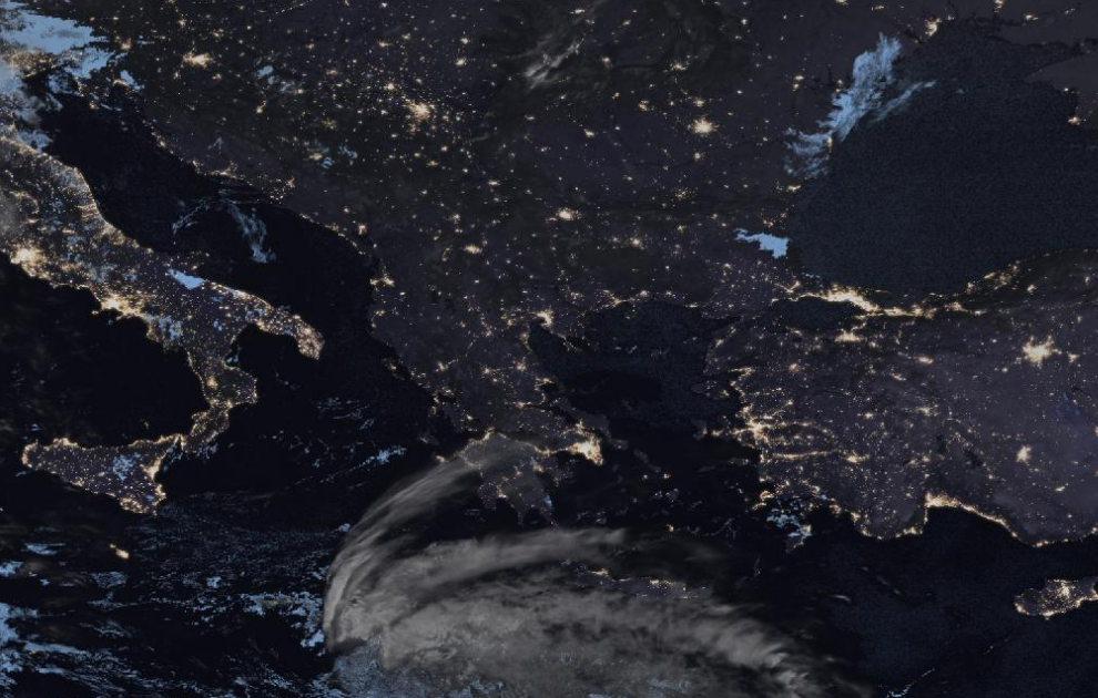 Τελευταία δορυφορική εικόνα νεφοκάλυψης