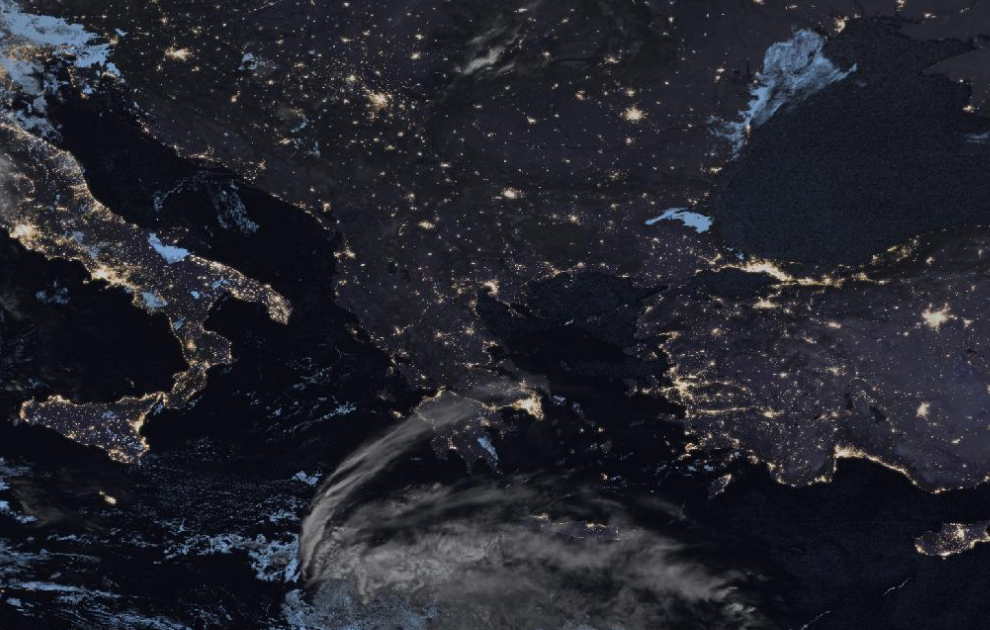 Τελευταία δορυφορική εικόνα νεφοκάλυψης