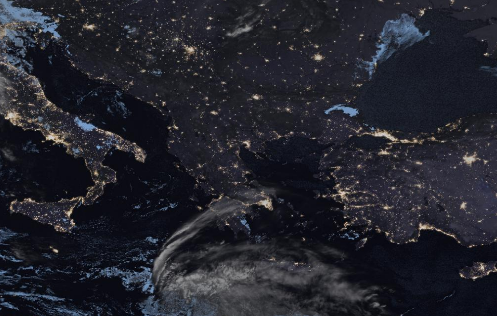 Τελευταία δορυφορική εικόνα νεφοκάλυψης