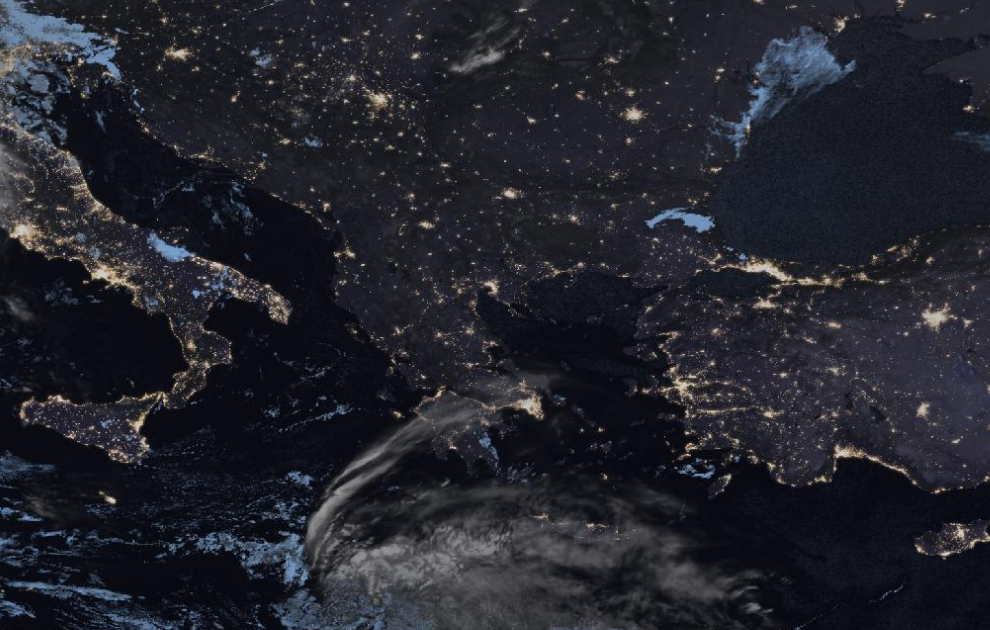 Τελευταία δορυφορική εικόνα νεφοκάλυψης