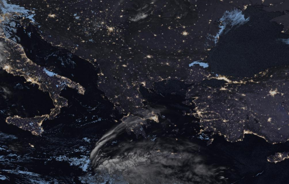 Τελευταία δορυφορική εικόνα νεφοκάλυψης