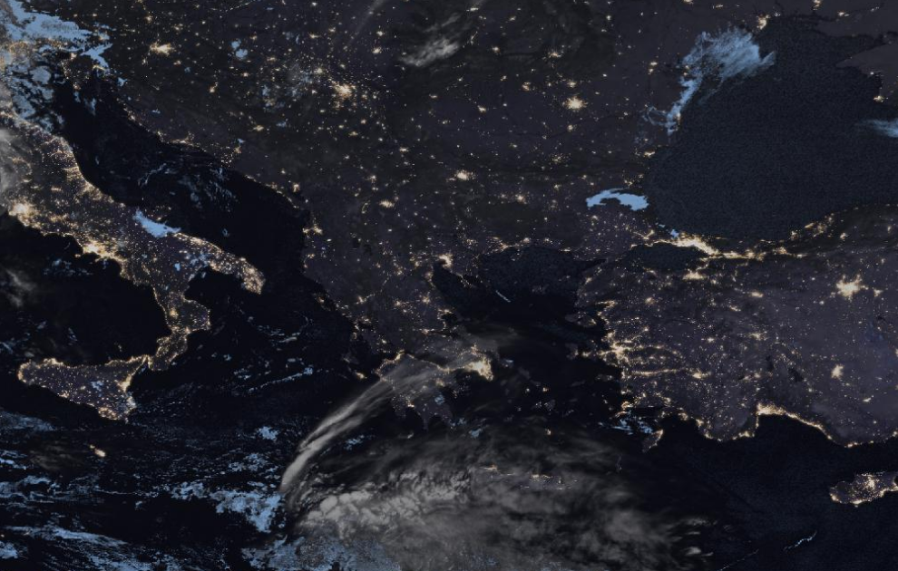 Τελευταία δορυφορική εικόνα νεφοκάλυψης