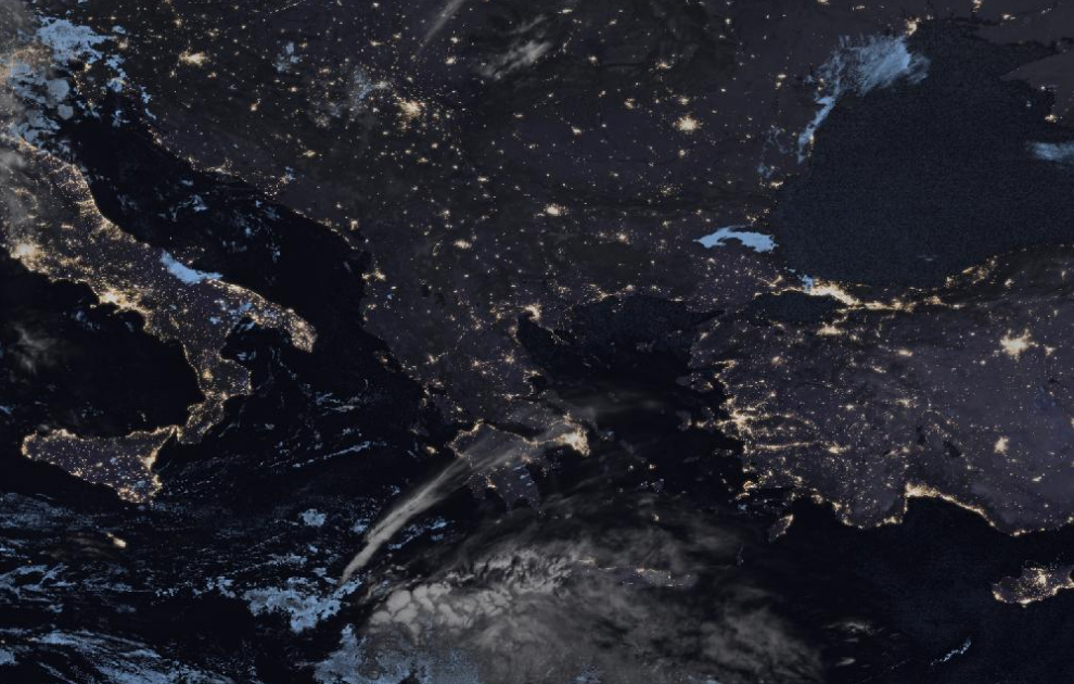 Τελευταία δορυφορική εικόνα νεφοκάλυψης