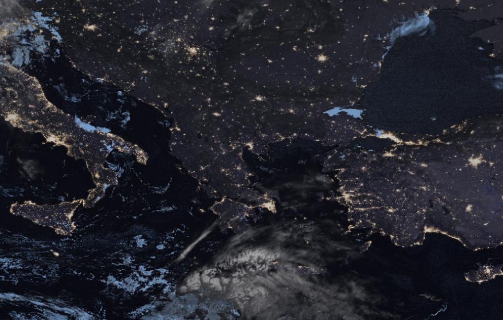 Τελευταία δορυφορική εικόνα νεφοκάλυψης