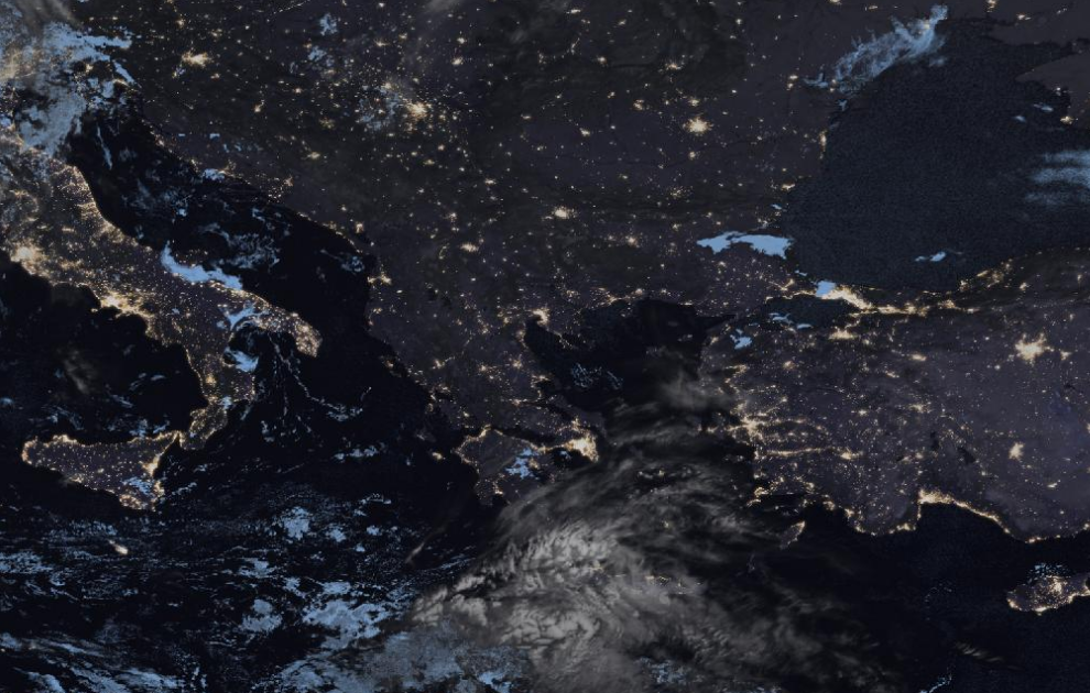 Τελευταία δορυφορική εικόνα νεφοκάλυψης