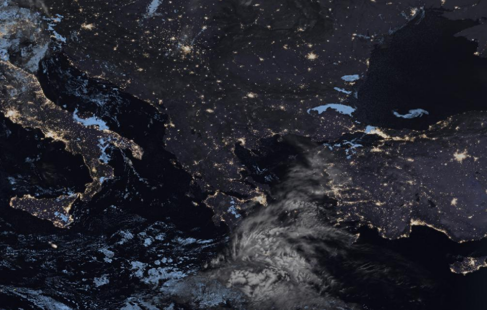 Τελευταία δορυφορική εικόνα νεφοκάλυψης