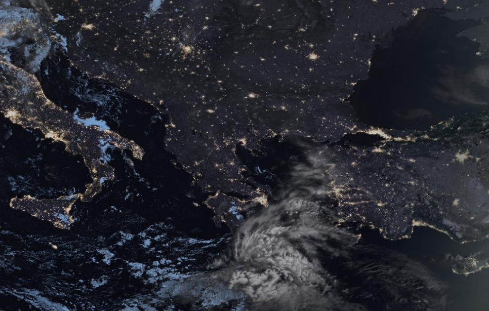 Τελευταία δορυφορική εικόνα νεφοκάλυψης