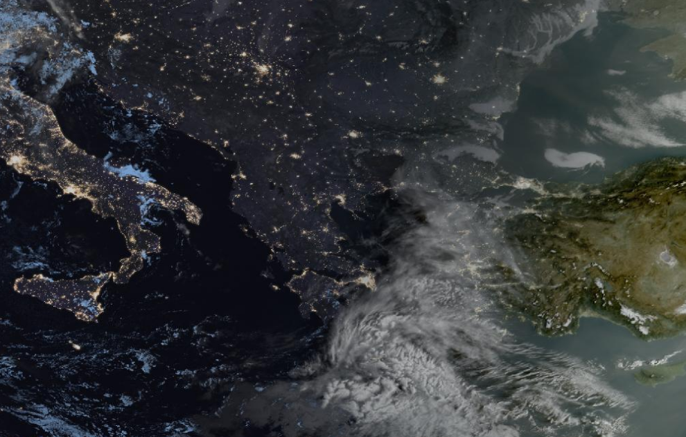 Τελευταία δορυφορική εικόνα νεφοκάλυψης