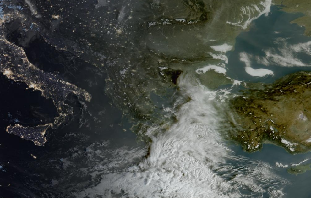 Τελευταία δορυφορική εικόνα νεφοκάλυψης