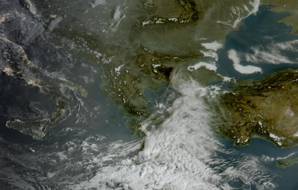 Τελευταία δορυφορική εικόνα νεφοκάλυψης