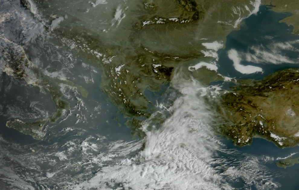 Τελευταία δορυφορική εικόνα νεφοκάλυψης