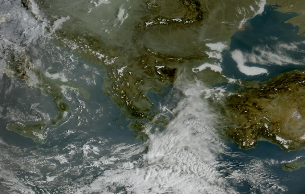 Τελευταία δορυφορική εικόνα νεφοκάλυψης