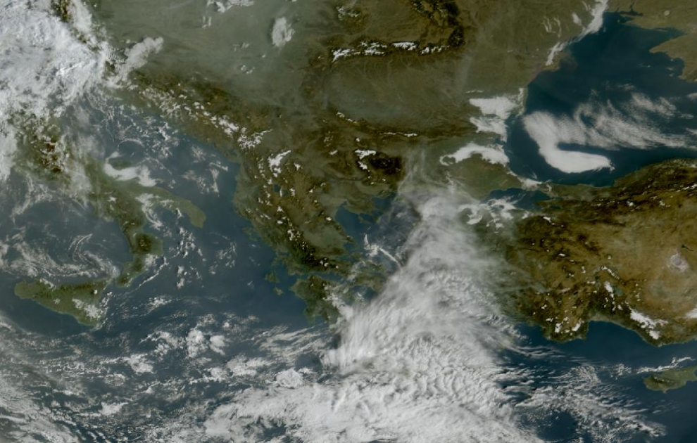 Τελευταία δορυφορική εικόνα νεφοκάλυψης