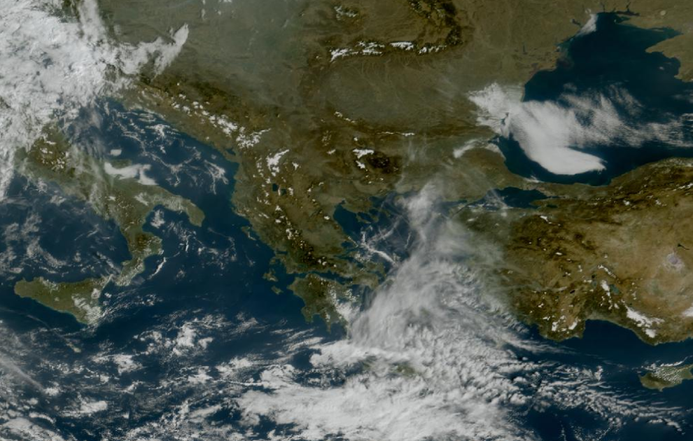 Τελευταία δορυφορική εικόνα νεφοκάλυψης