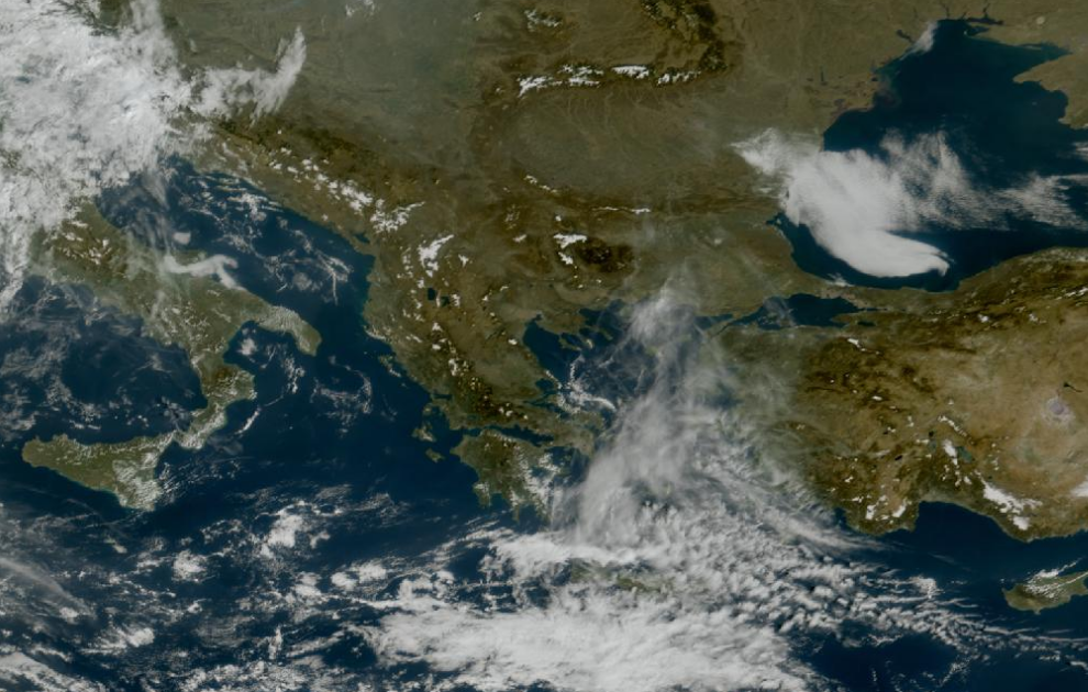 Τελευταία δορυφορική εικόνα νεφοκάλυψης