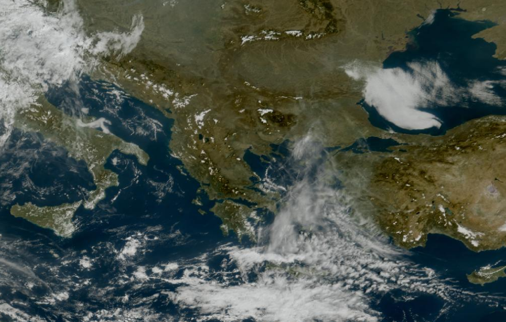 Τελευταία δορυφορική εικόνα νεφοκάλυψης