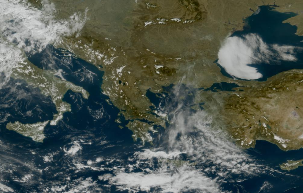 Τελευταία δορυφορική εικόνα νεφοκάλυψης