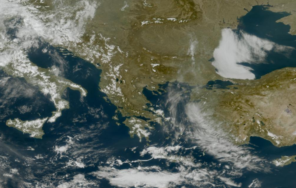 Τελευταία δορυφορική εικόνα νεφοκάλυψης